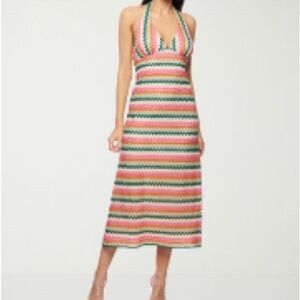 Premier Amour Crochet Womens
Sleeveless Chevron Midi Fit & Flare Dress